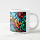 Fleurs Abstraites Jumbo Mug (Droite)