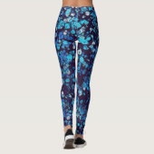 Fleurs Abstraites Mode Florale Leggings de Yoga (Dos)