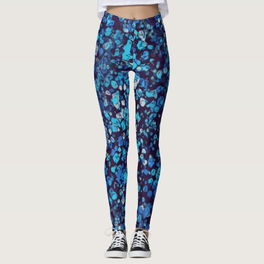 Fleurs Abstraites Mode Florale Leggings de Yoga (Devant)