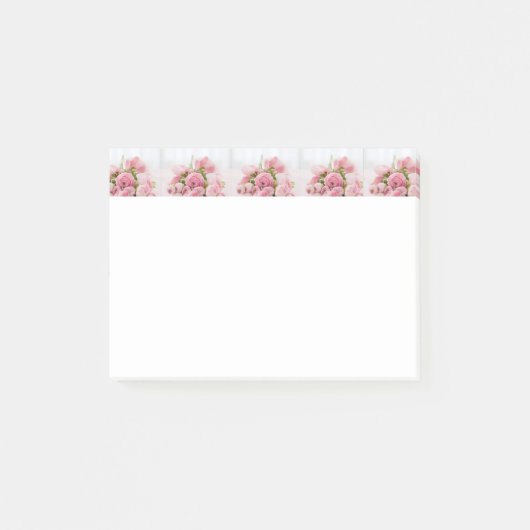Fleurs Amour Roses Roses Post-it notes romantiques (Devant)