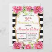 FLEURS ANNIVERSAIRE DE FÊTE INVITATION (Devant)