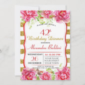 FLEURS ANNIVERSAIRE INVITATION (Devant)
