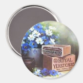 Fleurs Antiquités Bois Publicité Crates Magnet (Recto/Verso)