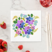 Fleurs Aquarelle 03 Serviettes en Papier pour le D (En situation)
