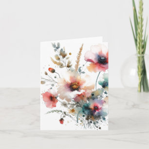 Fleurs Aquarelle à l'Encre Alcoolique Vierges