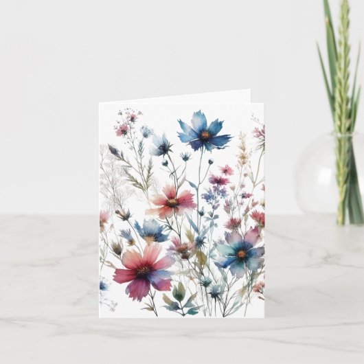 Fleurs Aquarelle à l'Encre Alcoolique Vierges (Devant)