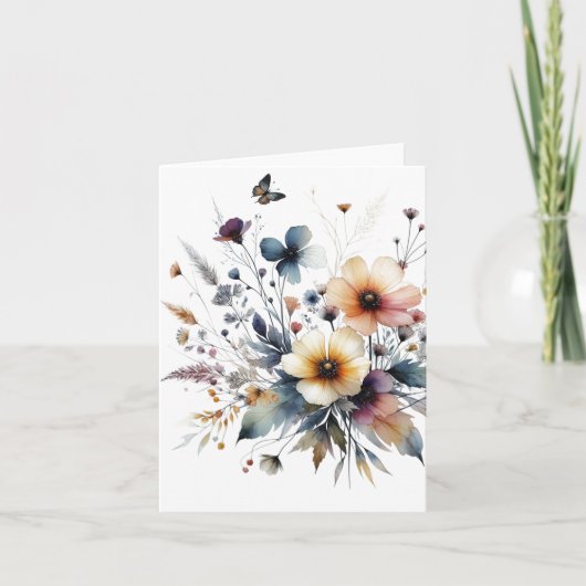 Fleurs Aquarelle à l'Encre Alcoolique Vierges (Devant)