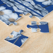 Fleurs Aquarelle Bleue Puzzle (Côté)