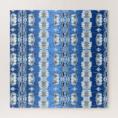 Fleurs Aquarelle Bleue Puzzle (Horizontal)
