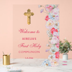 Fleurs aquarelles Accueil Première communion