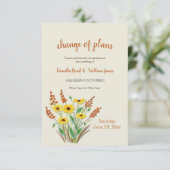 Fleurs aquarelles Changement de plan Faire-part (Debout devant)