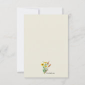 Fleurs aquarelles Changement de plan Faire-part (Dos)