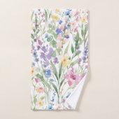 Fleurs aquarelles colorées (Serviette à main)