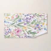 Fleurs aquarelles colorées (Serviette à main)