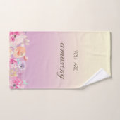 Fleurs aquarelles colorées adorables (Serviette à main)