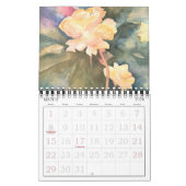 Fleurs aquarelles Deux pages Calendrier de 12 mois (Mar 2026)