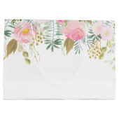 Fleurs Aquarelles en or rose vif GRANDES Sacs Cade (Dos)