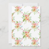 Fleurs aquarelles Faire-part de mariage géométriqu (Dos)