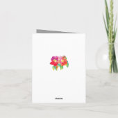 Fleurs aquarelles gris blanc mariage Merci (Dos)