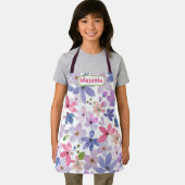 Fleurs Aquarelles Joyeuses sur tablier (Insitu)