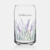 Fleurs aquarelles lavande violette monogrammées (Recto)