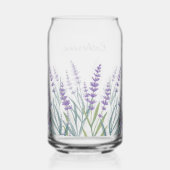 Fleurs aquarelles lavande violette monogrammées (Verso)