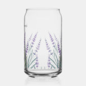 Fleurs aquarelles lavande violette monogrammées (Gauche)