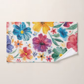 Fleurs aquarelles mignonnes (Serviette à main)