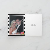 Fleurs aquarelles noir blanc mariage Merci (Intérieur)