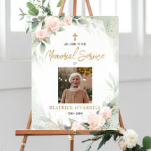 Fleurs aquarelles Photo Welcome Memorial Service