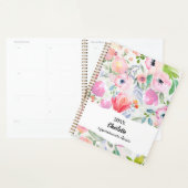 Fleurs aquarelles rose violet 2026 (Devant avec enveloppe)