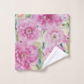 Fleurs aquarelles roses (Gant de toilette)
