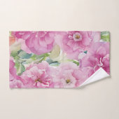 Fleurs aquarelles roses (Serviette à main)
