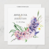 *~* Fleurs AR15 QR RSVP Boho Faire-part de mariage (Devant / Derrière)