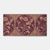 Fleurs Art Nouveau bordeaux et or (Recto)