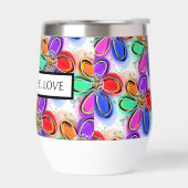 Fleurs Artsy colorées Foi Espoir Amour (Gauche)