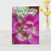 Fleurs Artsy Dans La Carte Rose Anniversaire (Fleur jaune)