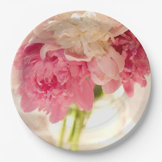 Fleurs Assiette en Papier (Devant)