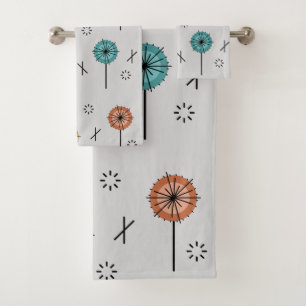 Fleurs atomiques rétro multicolores