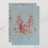 Fleurs attrayantes - Invitations / RSVP Anniversai (Devant / Derrière)