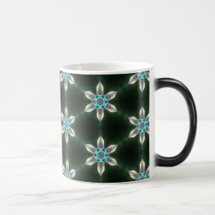 Fleurs au néon de diamant sur la tasse Morphing
