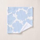 Fleurs Audacieuses Monochromes Bleu Poudre (Gant de toilette)