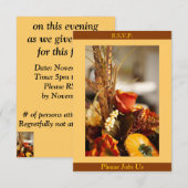 Fleurs aux couleurs d'automne - Carte RSVP (Devant / Derrière)