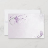 fleurs aux tons violets carte de remerciements (Dos)