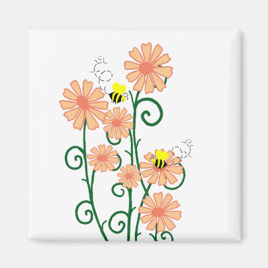 Fleurs avec aimant d'abeilles (Devant)