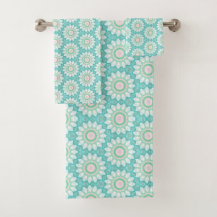 Fleurs avec Arrière - plan turquoise