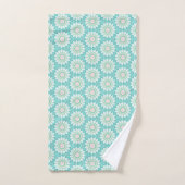 Fleurs avec Arrière - plan turquoise (Serviette à main)