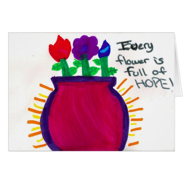 FLEURS AVEC ESPOIR (Devant horizontal)