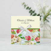 Fleurs avec Faire-part de mariage en caverne (Debout devant)