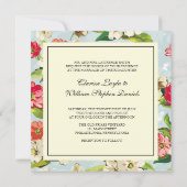 Fleurs avec Faire-part de mariage en caverne (Dos)